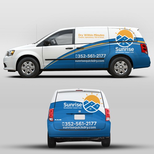 Simple but bold eye catching vehicle wrap