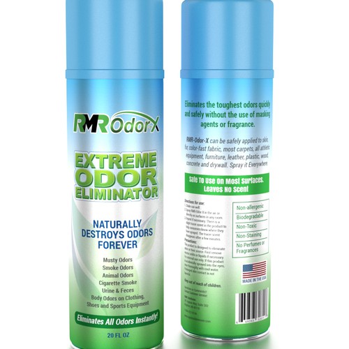  RMR Odor-X Powerful Extreme Odor Eliminator packaging redesign