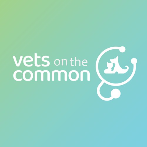 Pastel Gradient Logo for a Vet Clinic