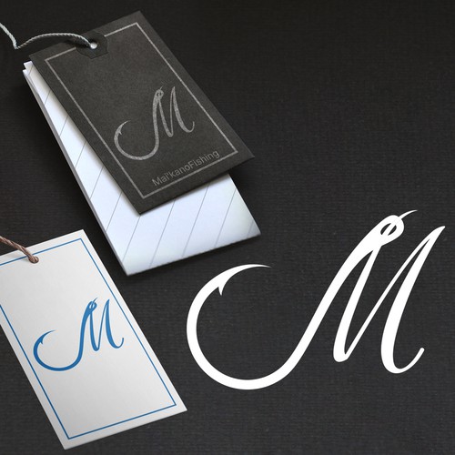 Fishing Logo revolving around stylised letter M
