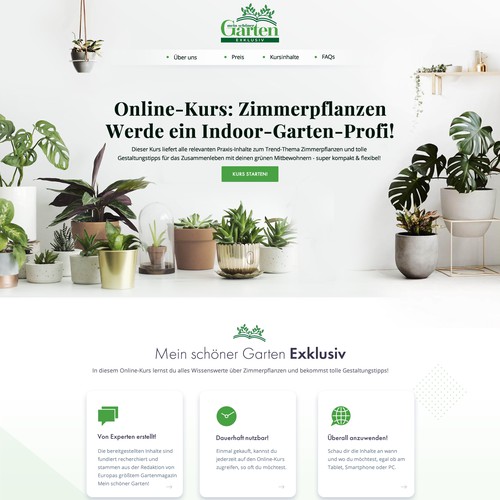 Kreative Landing Seite Design