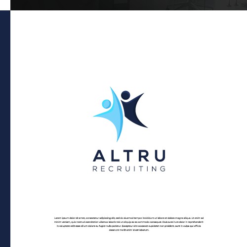 Modern logo concept for Altru Recruiting