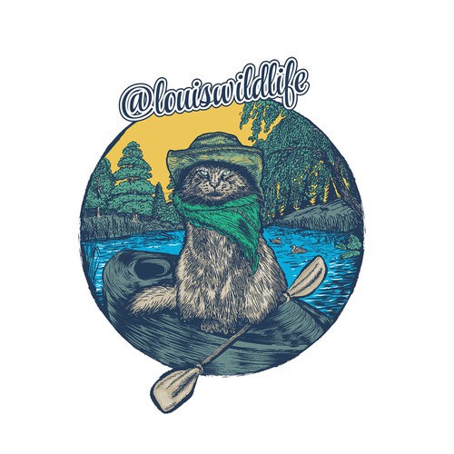 Vintage hand-drawn environmental illustration for print and t-shirt.