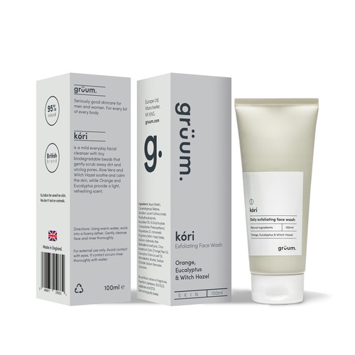 Packaging for Indie skincare brand cosmetics - Gruum