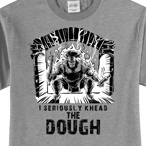 T-shirt design Angry Baker