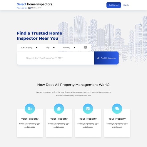 A real estate Landing Page