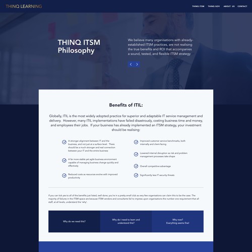 SME Consultancy landing page design