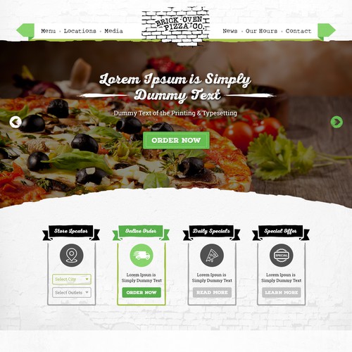 Catering website design