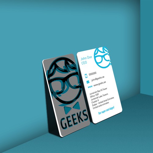 Business card design for Geeks (geeks.ae)