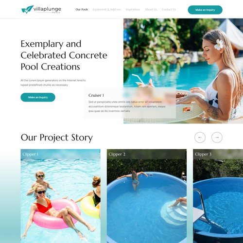 Villaplague Pool Web Design