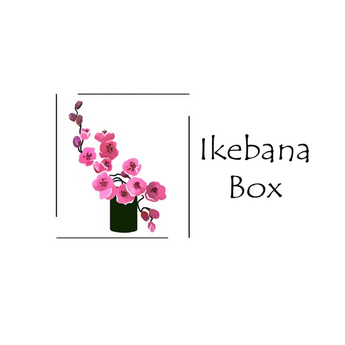 Japanese-style flower logo