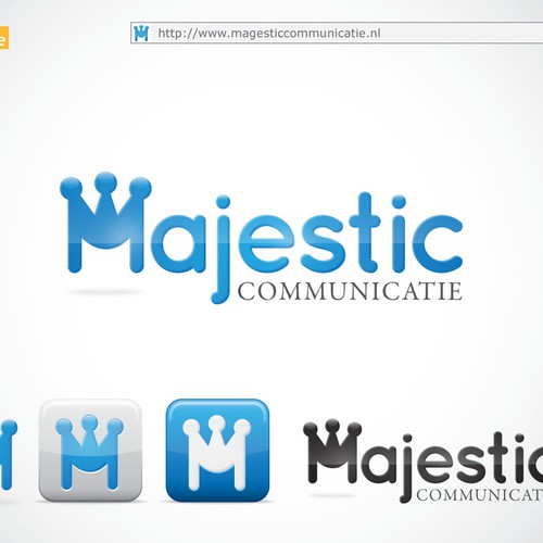 Create a majestic logo for Majestic Communicatie!