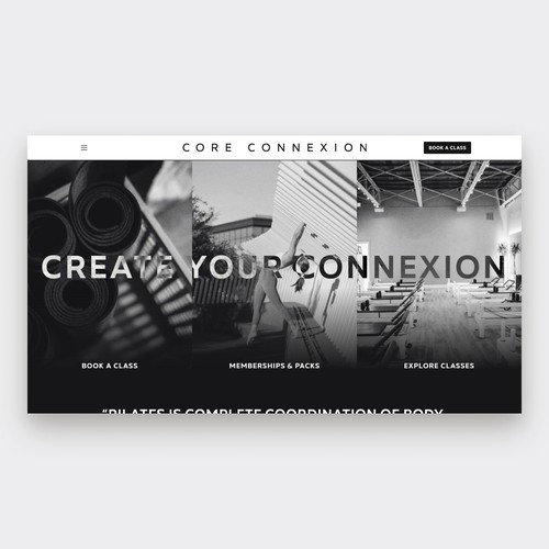 Pilates Website Design | Core Connexion Studio