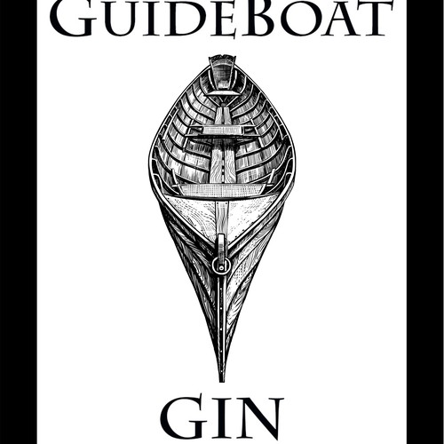 GuideBoat Gin Label Illustration