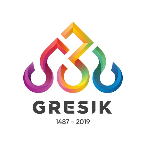 532 years Anniversary Gresik Logo, City in East Java, Indonesia