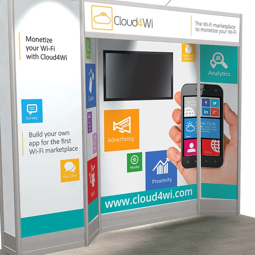 Create an awesome trade show display for Cloud4Wi!