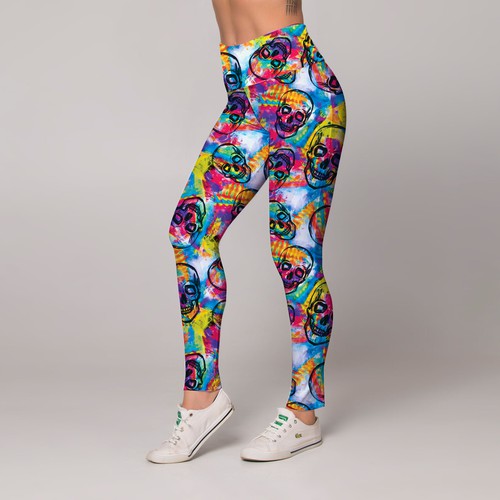 Badass Skulls Legging Pattern