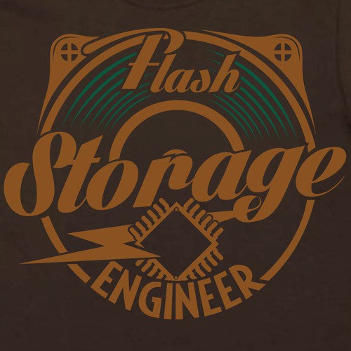Shirt for data storage engineers in vintage-style