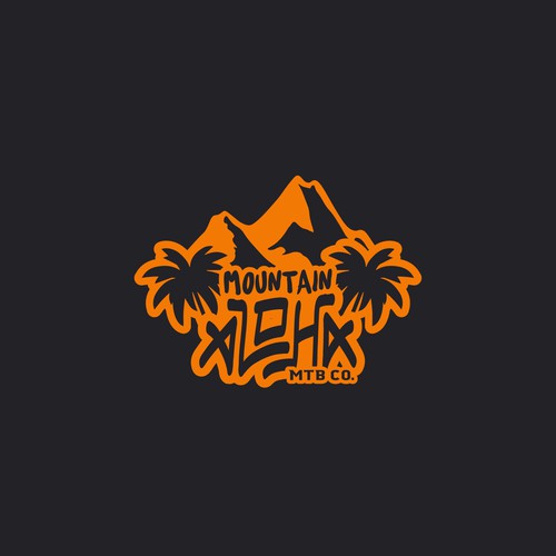 Bold logo for mountain bike company