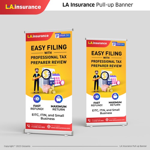 Pull-Up Banner for LA Insurance