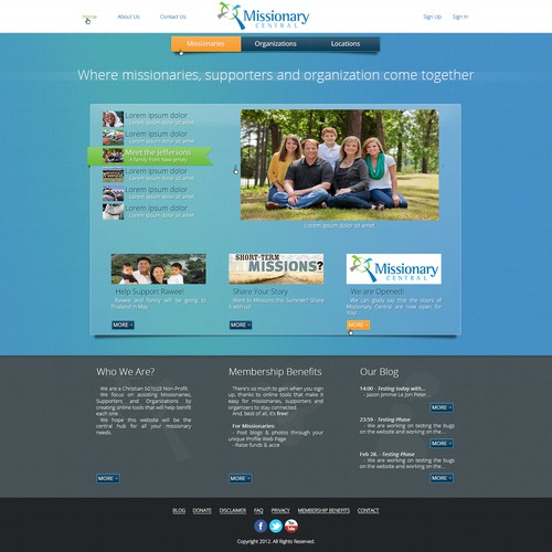 Missionary Central - Full site redesign