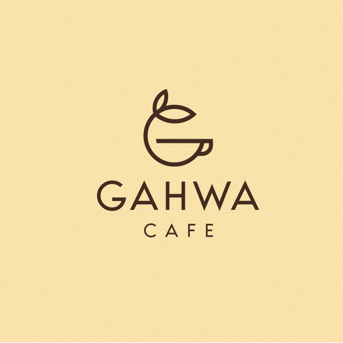 Logo design concept for "Gehwa" cafe