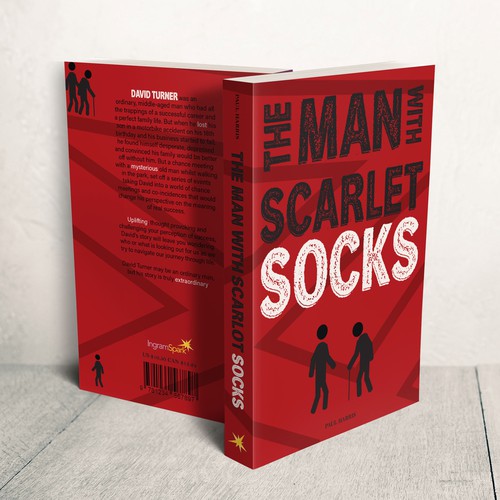 Book Cover Design for "The Man With Scarlet Socks"