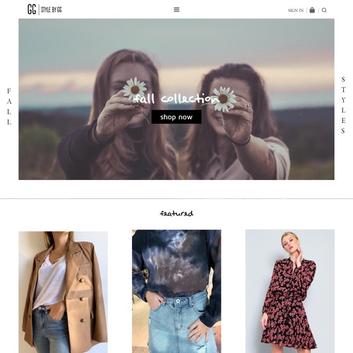 A website entry for style by gg 