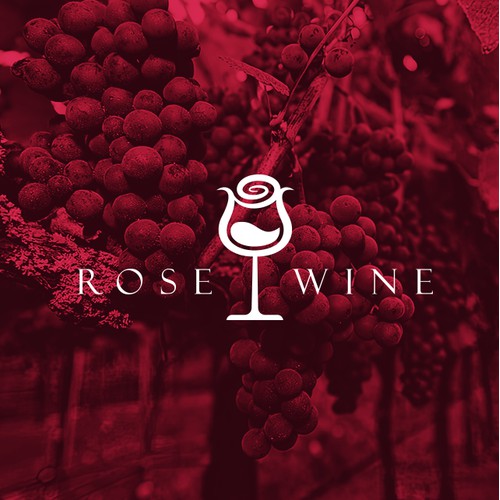 Rose Wine Logo Design