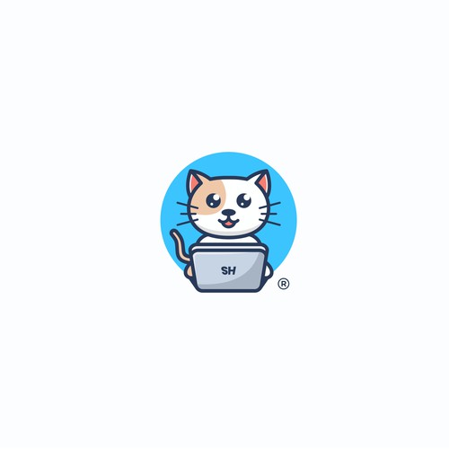 Cute cat logo