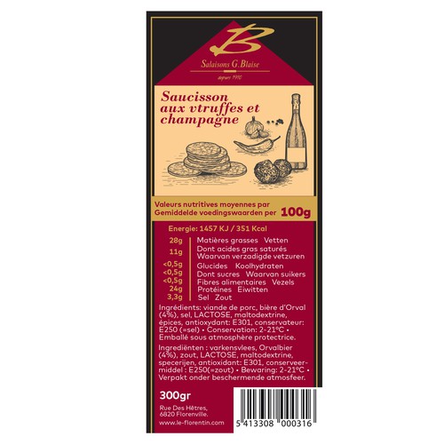 Sausage lable design