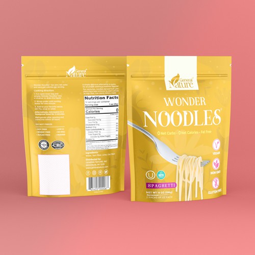 Stand up pouch label design