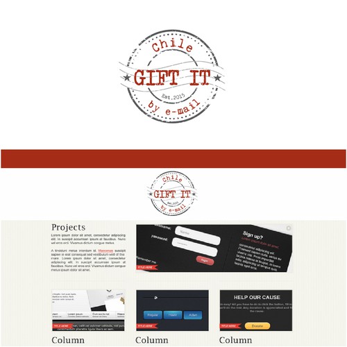 Stamp logo for "Gift it"