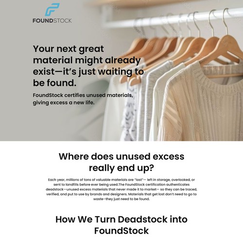 Landing page design