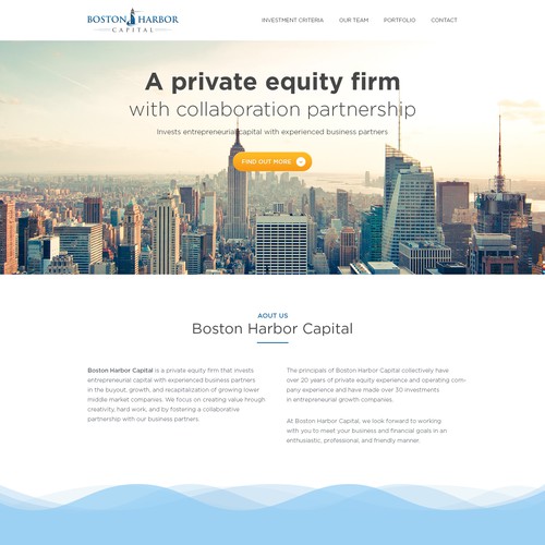 Website design with modern style. 