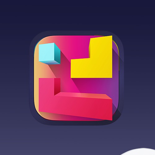 Tetris game icon design