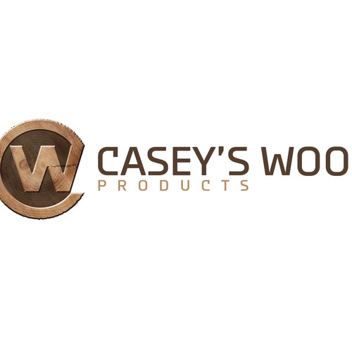 Create an interesting logo for Casey's Wood Products.