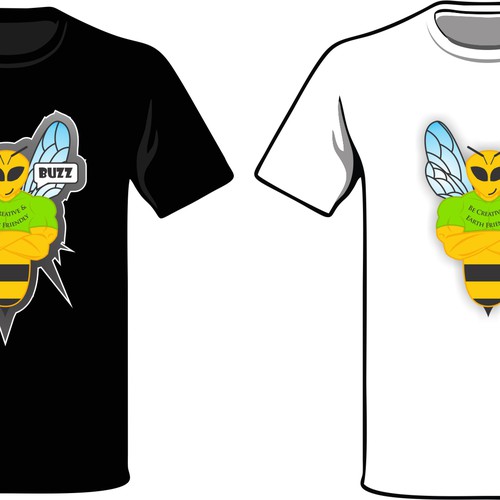 Bee Creative and Create a winning Logo for Buzz Tshirts