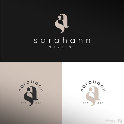 Minimal and modern logo for hairstylist