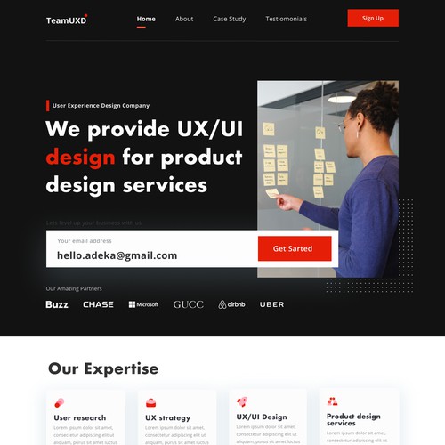 UX Agency Landing Page
