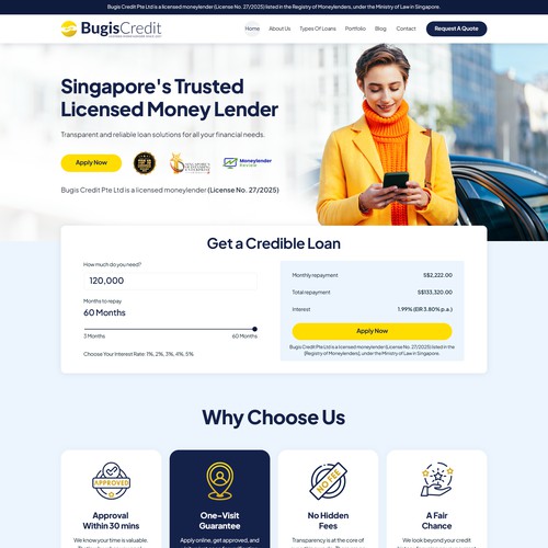 Buggies Credit – Modern Financial Web Design Concept