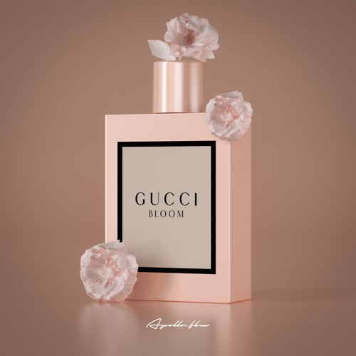 Gucci Bloom Perfume Render 1