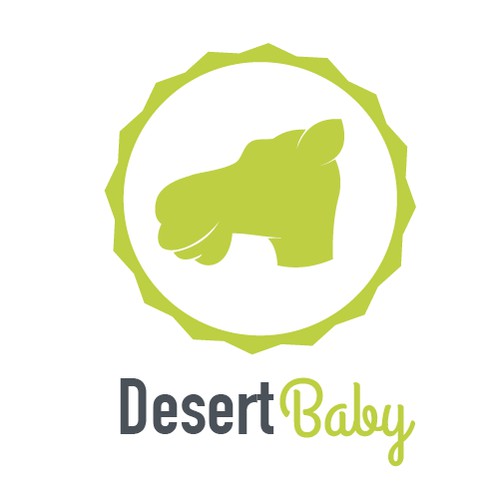 Create a modern Kuwaiti/Arab inspired logo for childrens line "Desert Baby"