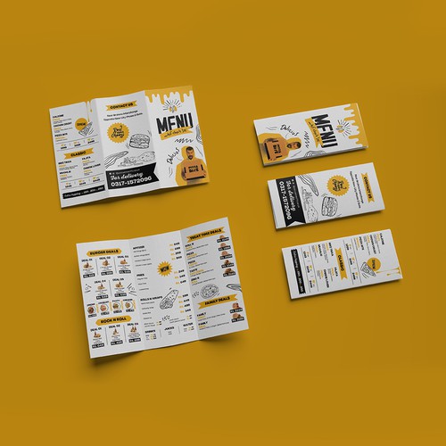 Funky Tri-Fold Menu Brochure