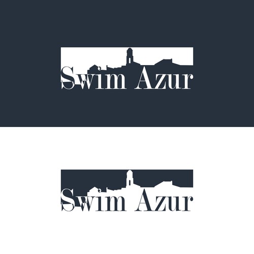 the concept of the logo for swim azur