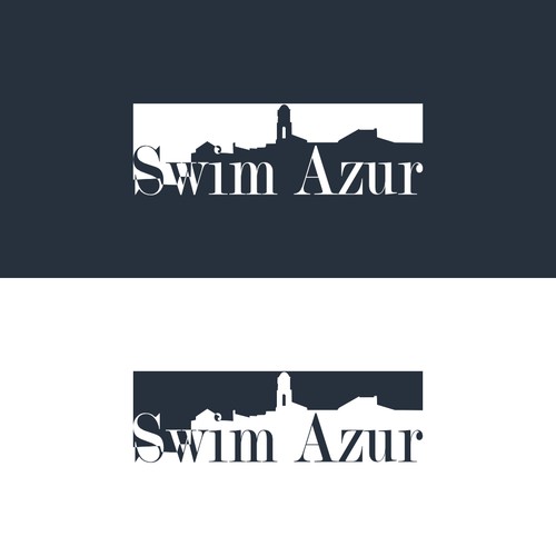 the concept of the logo for swim azur