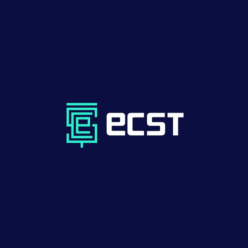 Modern clean logo design for eCST