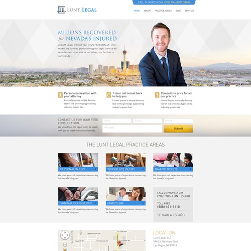 Lunt Legal, LLC needs a new website design