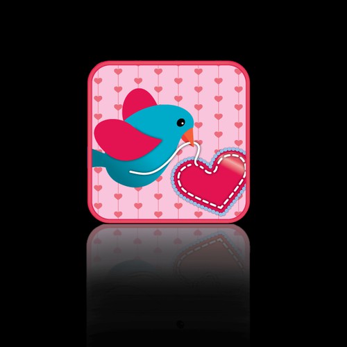 button or icon for Retro Valentines