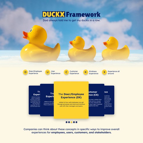 Fun Duck landing page design